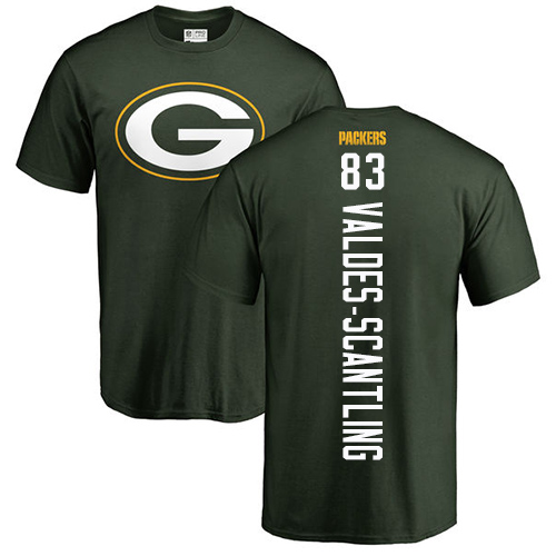 Men Green Bay Packers Green #83 Valdes-Scantling Marquez Backer Nike NFL T Shirt->green bay packers->NFL Jersey